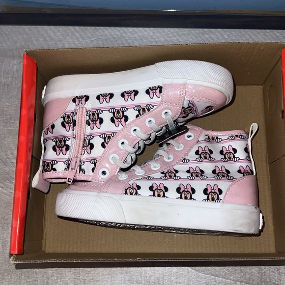 Disney Minnie Mouse High-Top Sneakers - Pink, Size 12 - Picture 5 of 7